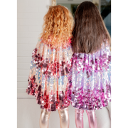 Capa Lantejoulas Rosa 4-6 anos