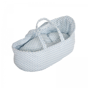 Capazo para Muñecas 26 cm: Topos Azul