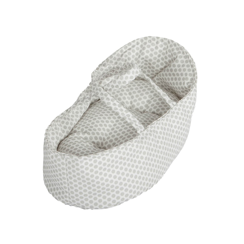 Capazo para Muñecas 26 cm: Topos Gris