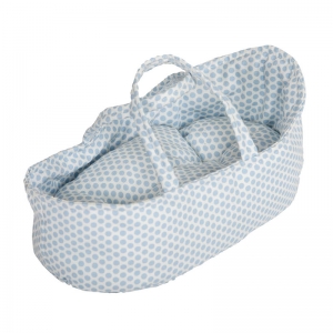 Capazo para Muñecas 36 cm: Topos Azul