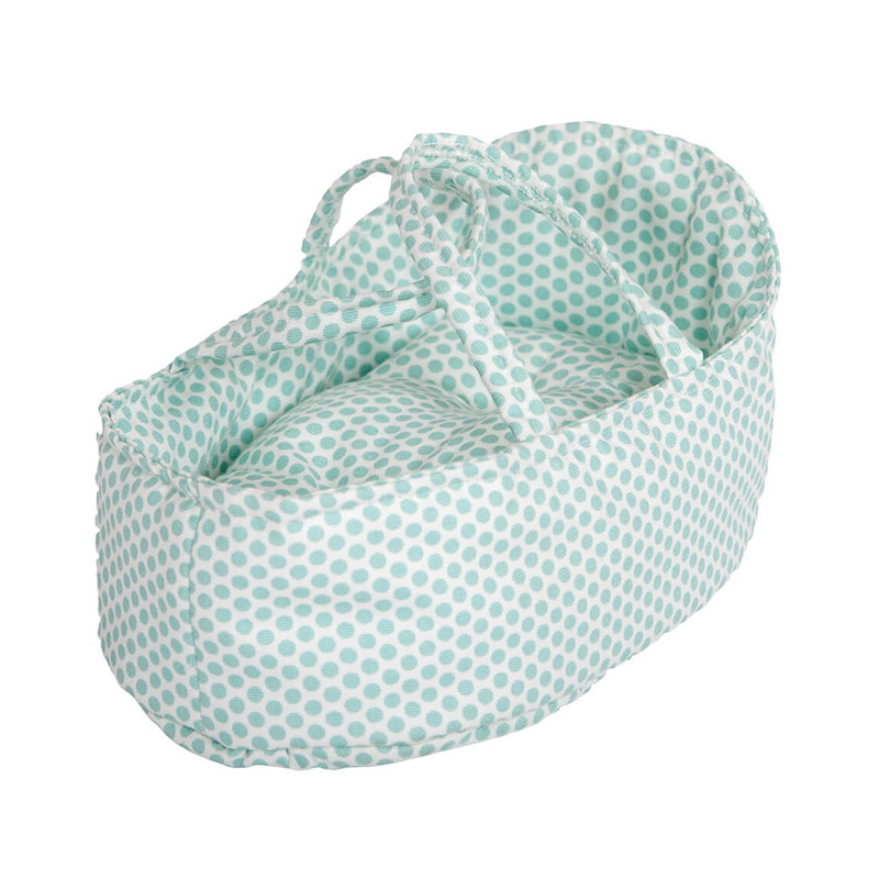 Capazo para Muñecas 36 cm: Topos Verde