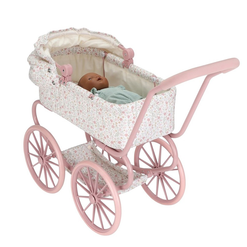 Carrito con Capazo para Muñeca de Metal