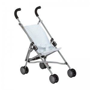 Carrito de Muñecas Plegable: Topos Azul