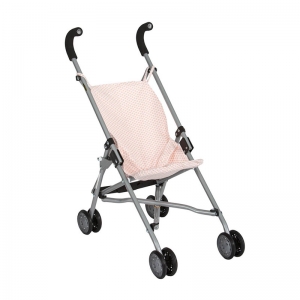 Carrito de Muñecas Plegable: Topos Rosa