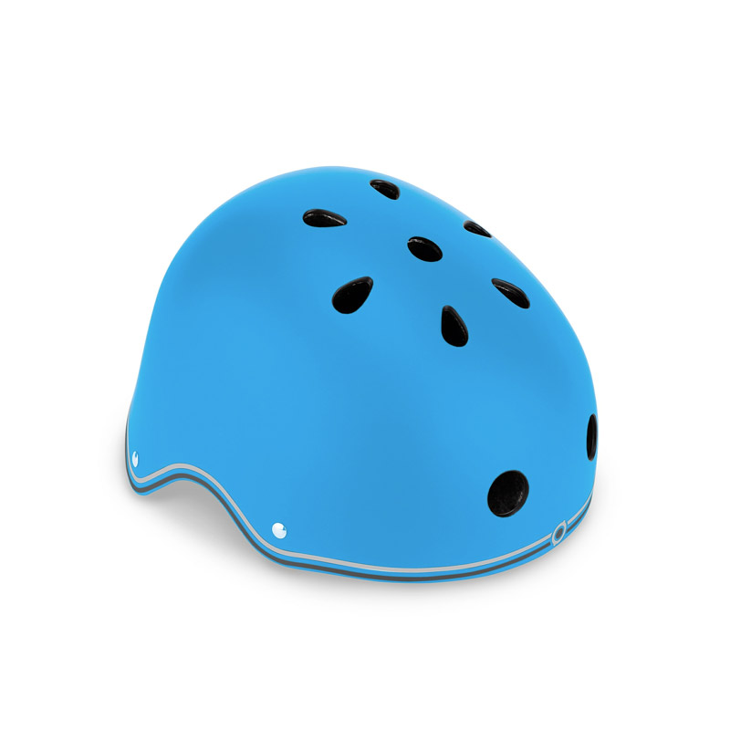 Casco Junior con Luces Azul Cielo
