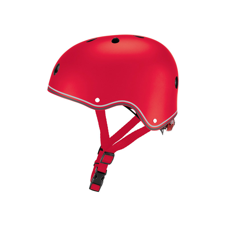 Casco Junior con Luces Rojo