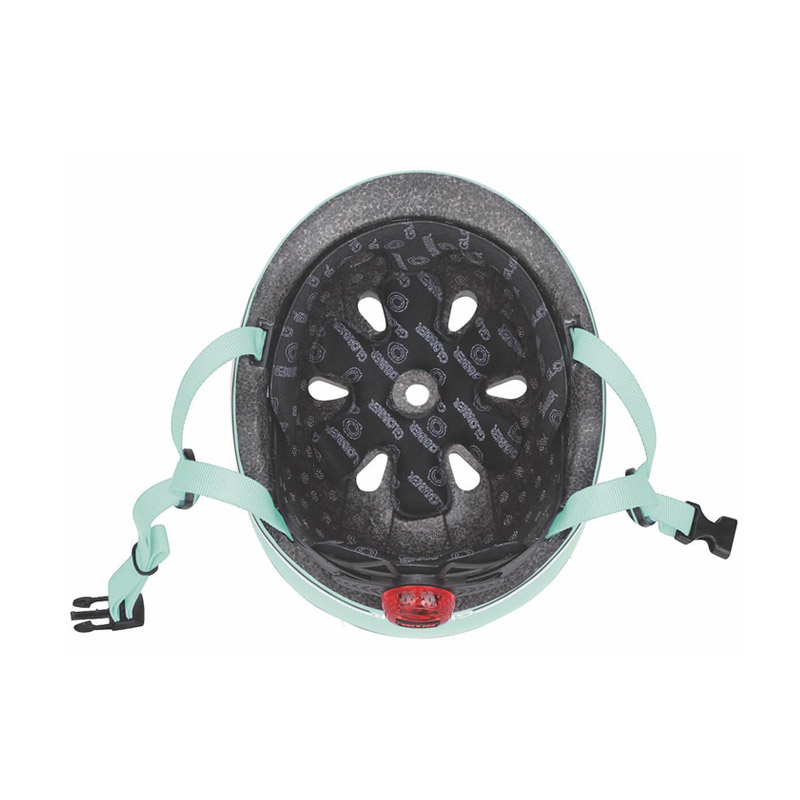 Casco Pequeño con Luces Verde Pastel