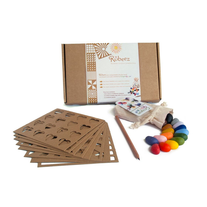 Ceras Crayon Rocks con 8 Plantillas Rubeez