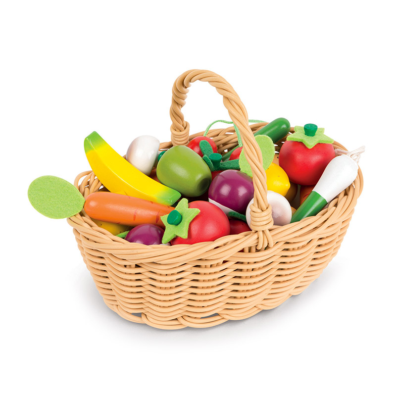 Cesta con Frutas y Verduras