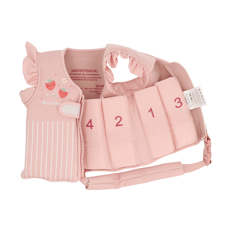 Chaleco Flotador Aprendizaje Strawberries 2 a 3 años