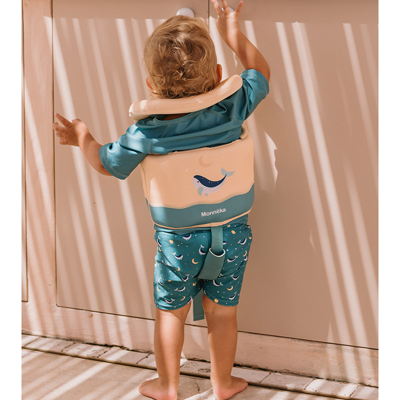 Chaleco Flotador Aprendizaje Whale Teal 1-2 años