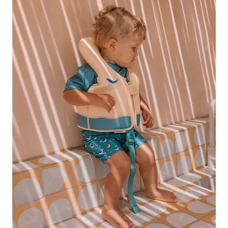 Chaleco Flotador Aprendizaje Whale Teal 1-2 años