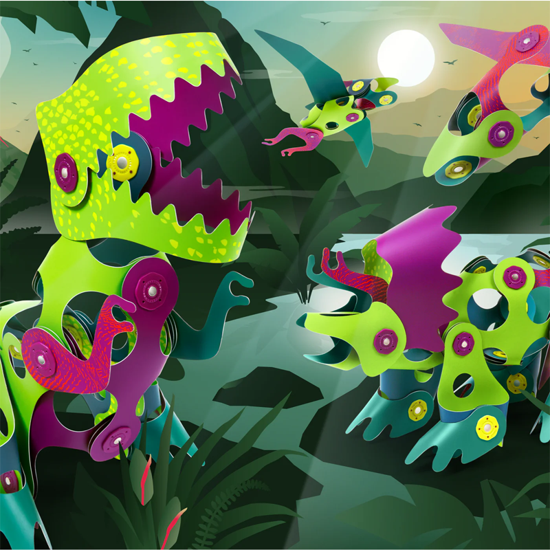 Clixo Dino Adventure Pack 36 piezas