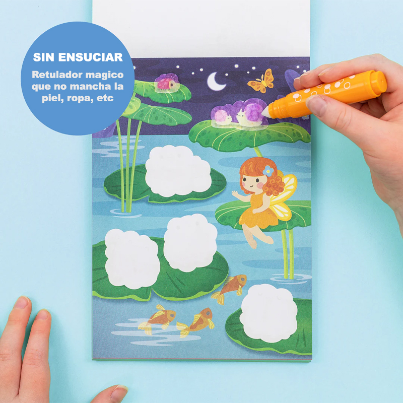 Cuaderno mágico para colorear Hadas de Tiger Tribe