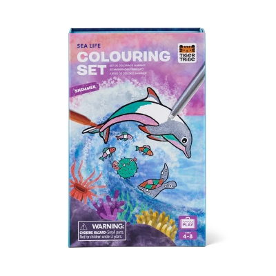 Set para colorear con brillo Vida marina de Tiger Tribe