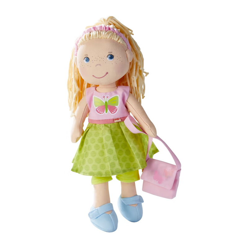 Muñeca Flexible Feli De HABA - Incluye Ropa Y Accesorios - Altura 9.5 Cm - Ideal Para Juego Simbólico