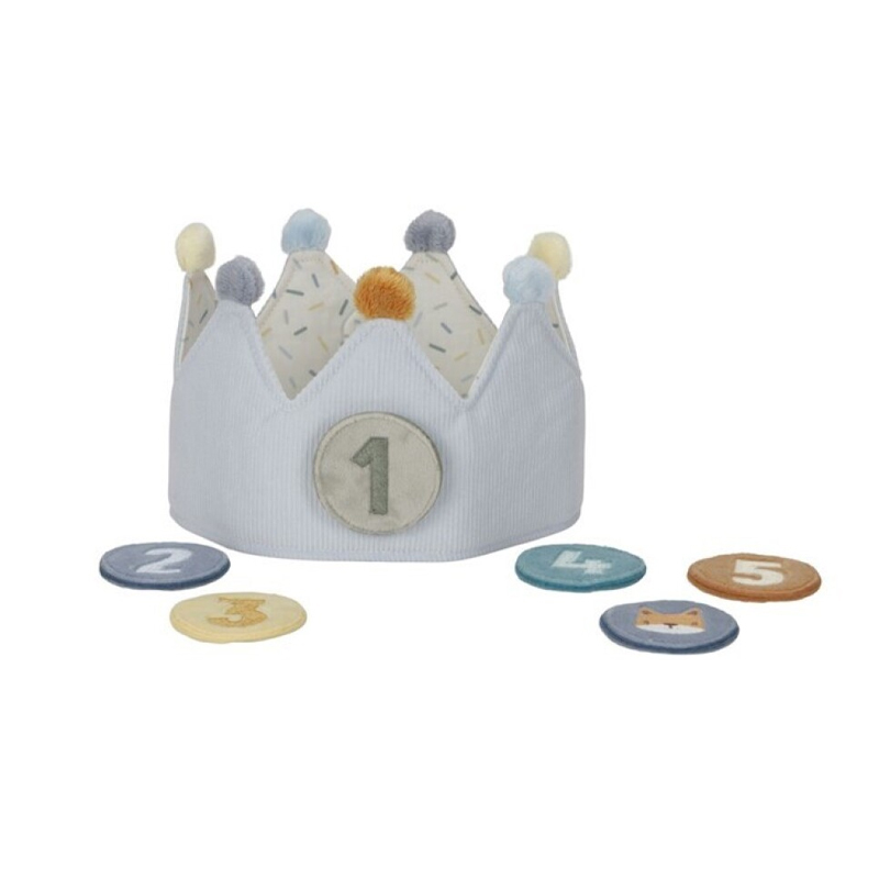 Corona de Cumpleaños con Números Azul