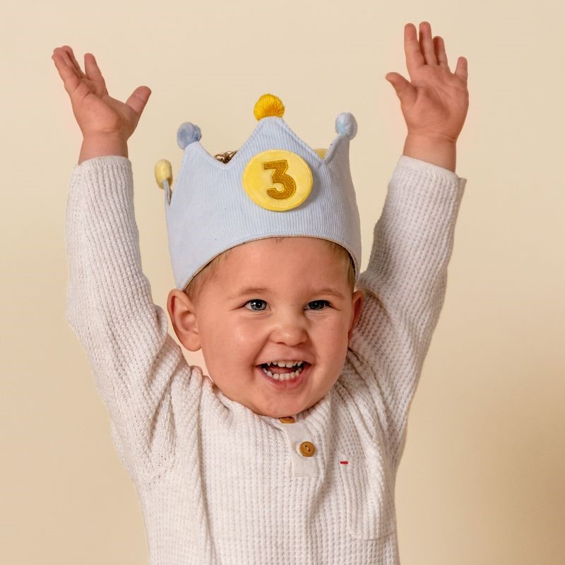 Corona de Cumpleaños con Números Azul