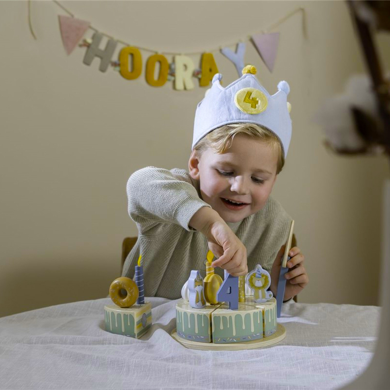Corona de Cumpleaños con Números Azul