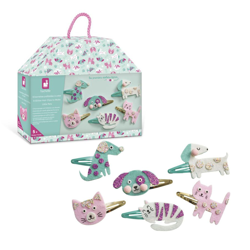 Cria 6 Clips com Purpurina Little Pets