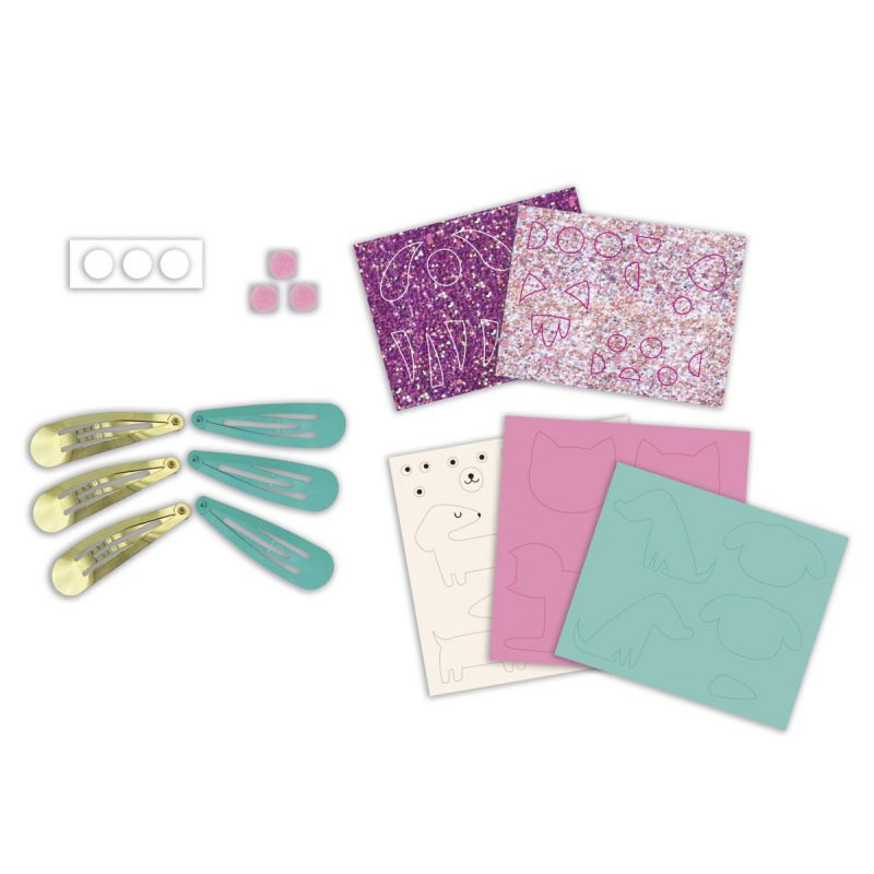 Cria 6 Clips com Purpurina Little Pets