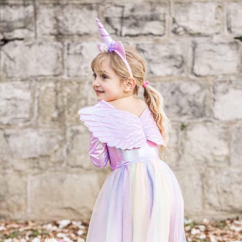 Disfraz Alicornio con Alas y Diadema 7-8 años