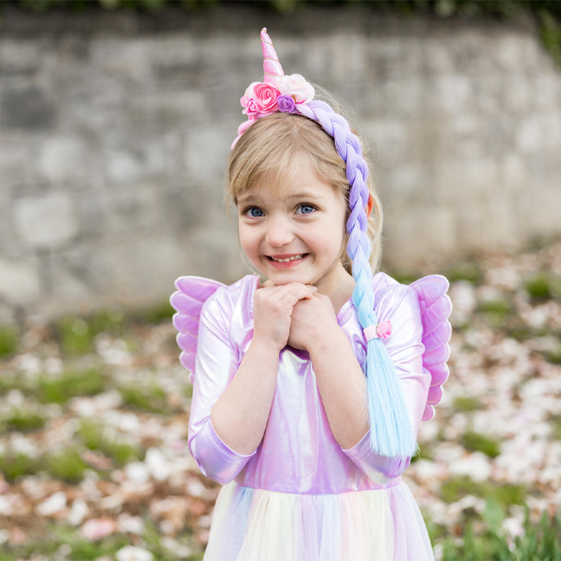 Disfraz Alicornio con Alas y Diadema 7-8 años