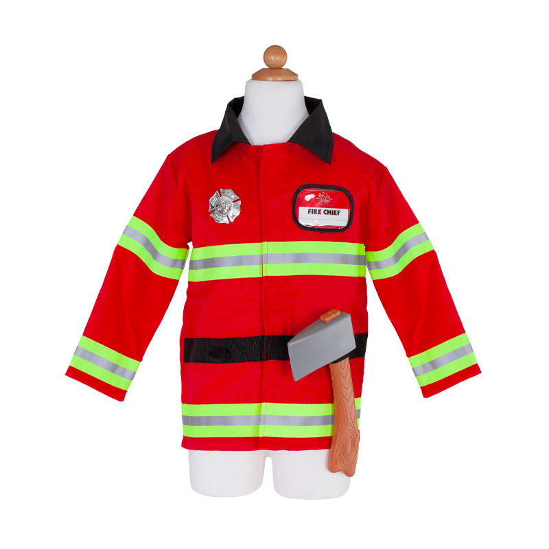 Fato de bombeiro con acessórios 3-4 anos