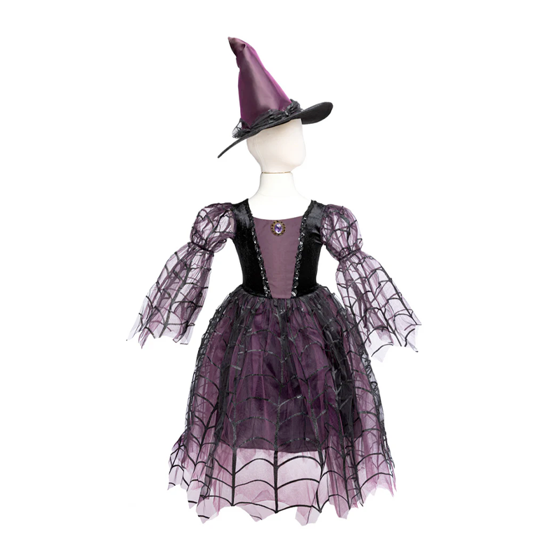 Disfraz Bruja con Vestido y Sombrero 5-6 años