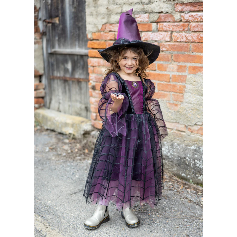 Disfraz Bruja con Vestido y Sombrero 5-6 años