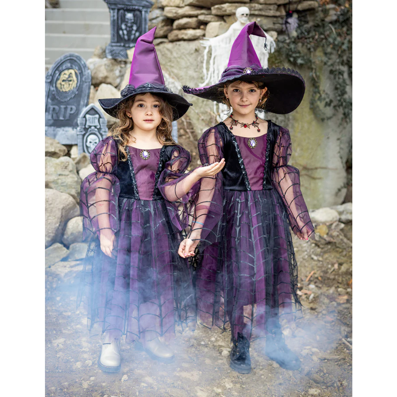 Disfraz Bruja con Vestido y Sombrero 5-6 años