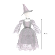 Disfraz Bruja con Vestido y Sombrero 5-6 años