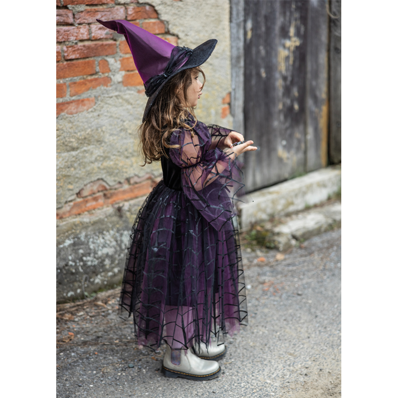 Disfraz Bruja con Vestido y Sombrero 7-8 años