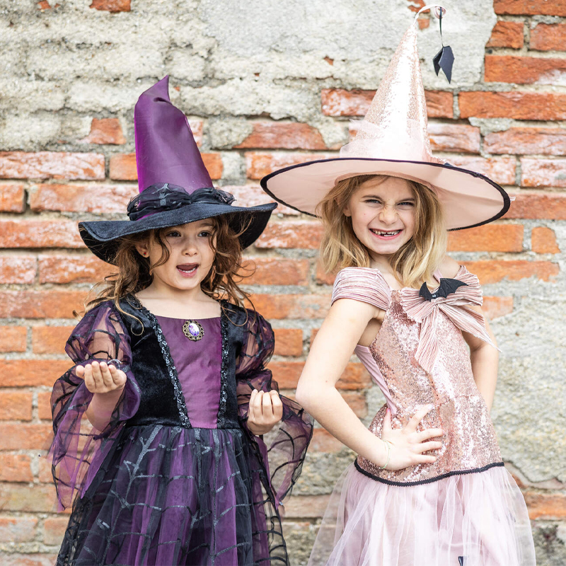 Disfraz Bruja con Vestido y Sombrero 7-8 años