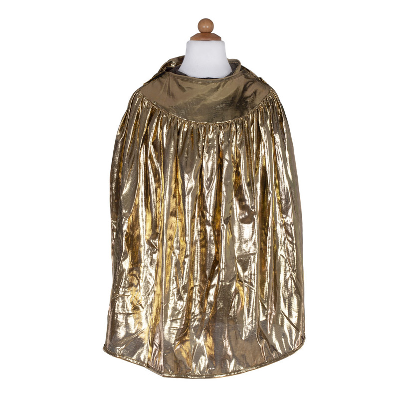 Fato de cavaleiro dourado com capa e coroa de 5 a 6 anos