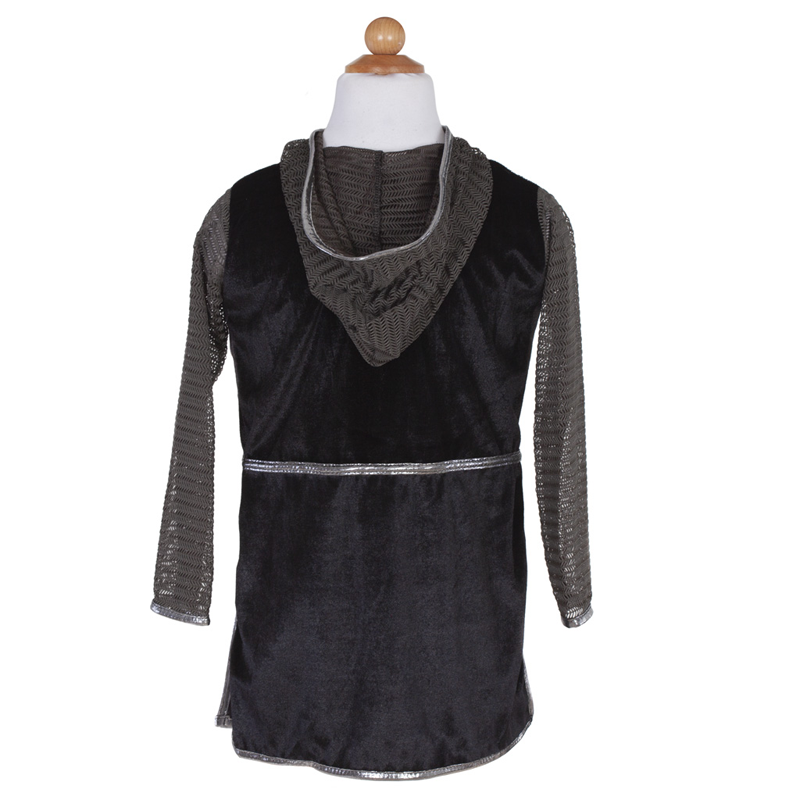 Fato de Cavaleiro Prateado com Capa e Coroa 5-6 anos