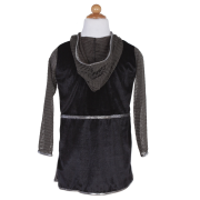 Fato de Cavaleiro Prateado com Capa e Coroa 5-6 anos