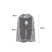 Fato de Cavaleiro Prateado com Capa e Coroa 9-10 anos