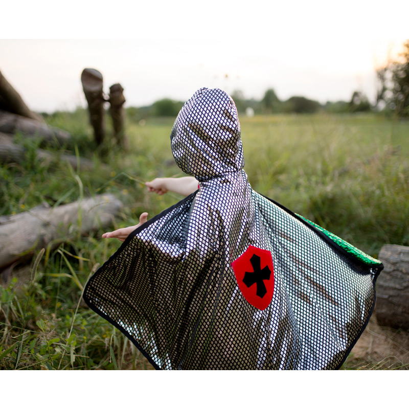 Disfraz Capa Reversible Dragón y Caballero 5-6 años