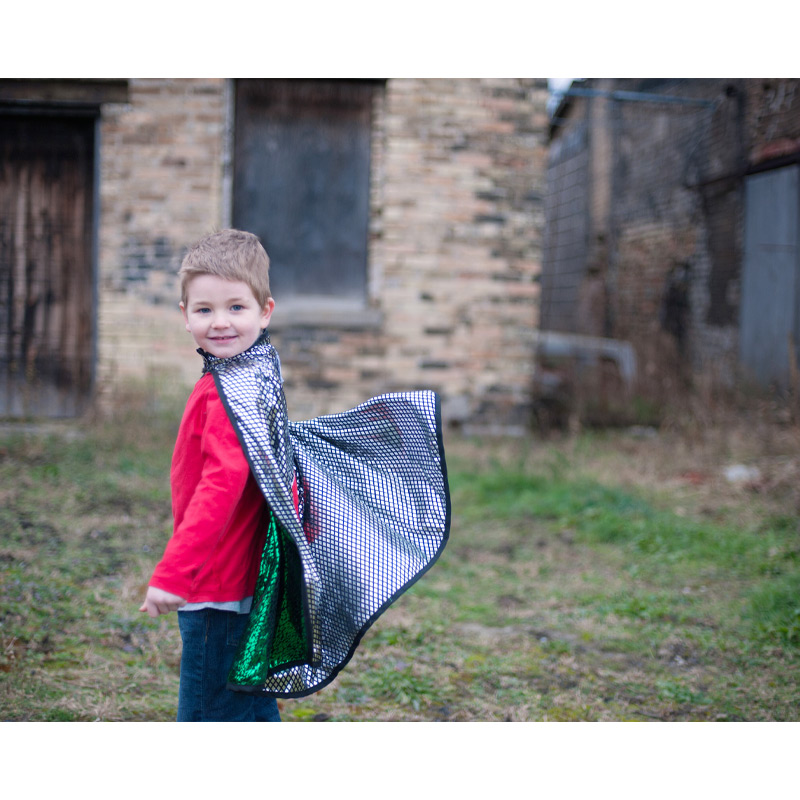 Disfraz Capa Reversible Dragón y Caballero 5-6 años