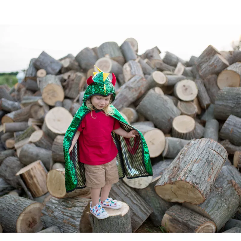 Disfraz Capa Reversible Dragón y Caballero 7-8 años