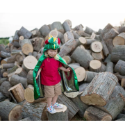 Disfraz Capa Reversible Dragón y Caballero 7-8 años