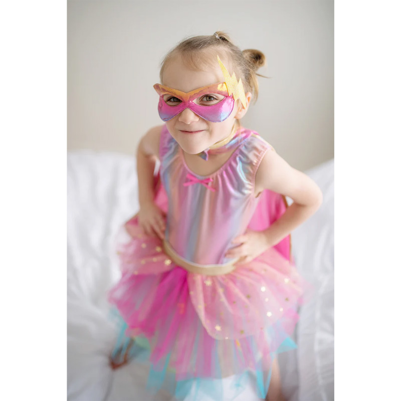 Disfraz Capa Tutú y Máscara Rosa 4-6 años