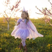 Disfraz Capa Unicornio Arcoíris con Diadema 4-6 años