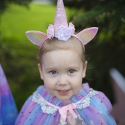Disfraz Capa Unicornio Arcoíris con Diadema 4-6 años