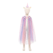 Disfraz Capa Unicornio Arcoíris con Diadema 4-6 años
