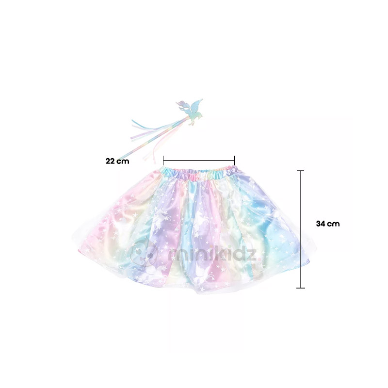 Disfraz Falda con Varita Unicornio Mágico 4-6 años