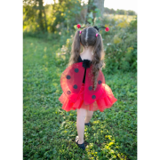 Fato de Joaninha com Tutu Brilhante, Asas e Tiara 4-6 anos