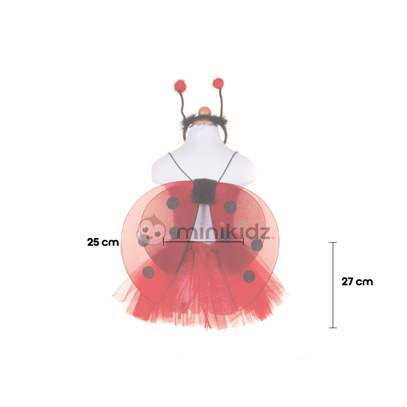 Fato de Joaninha com Tutu Brilhante, Asas e Tiara 4-6 anos