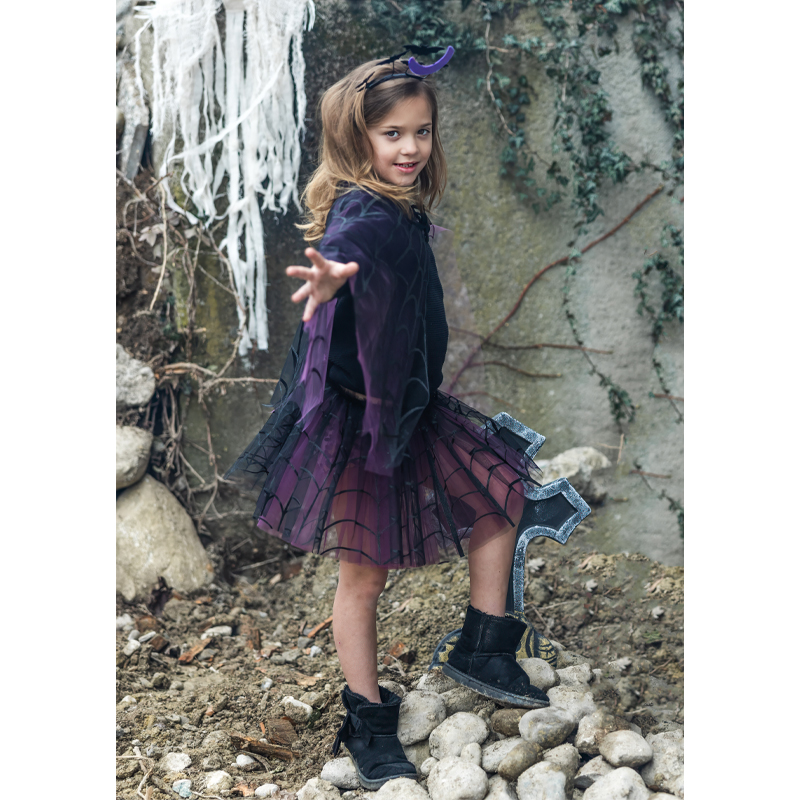 Disfraz Tutú y Capa Telaraña de Bruja 4-6 años